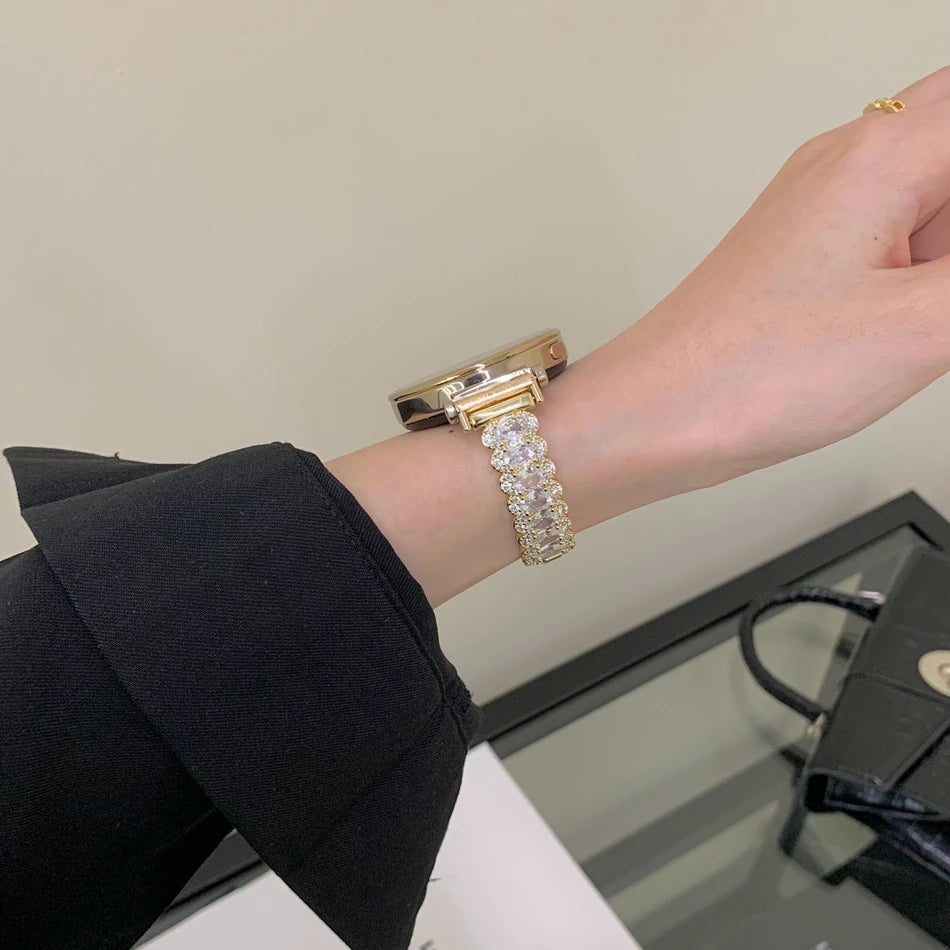 Luxury Jewelry Band Watch Band for Samsung Galaxy Watch 8 40/44/47mm Ultra 7 6 5 Classic 46mm Huawei 11 GT 5 4 3 Pro Woman Strap