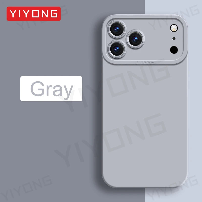 For iPhone17 Pro Max Case YIYONG Original Soft Liquid Silicone Cover For iPhone 17 Air 16 16e 15 14 Plus 12 13 Mini Phone Cases