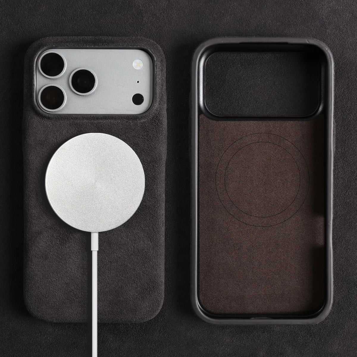 Luxury Magnetic For ALCANTARA Case For iPhone17 Pro Max 16 15 14 13 12 for Magsafe Artificial Leather Supercar Suede Phone Cover