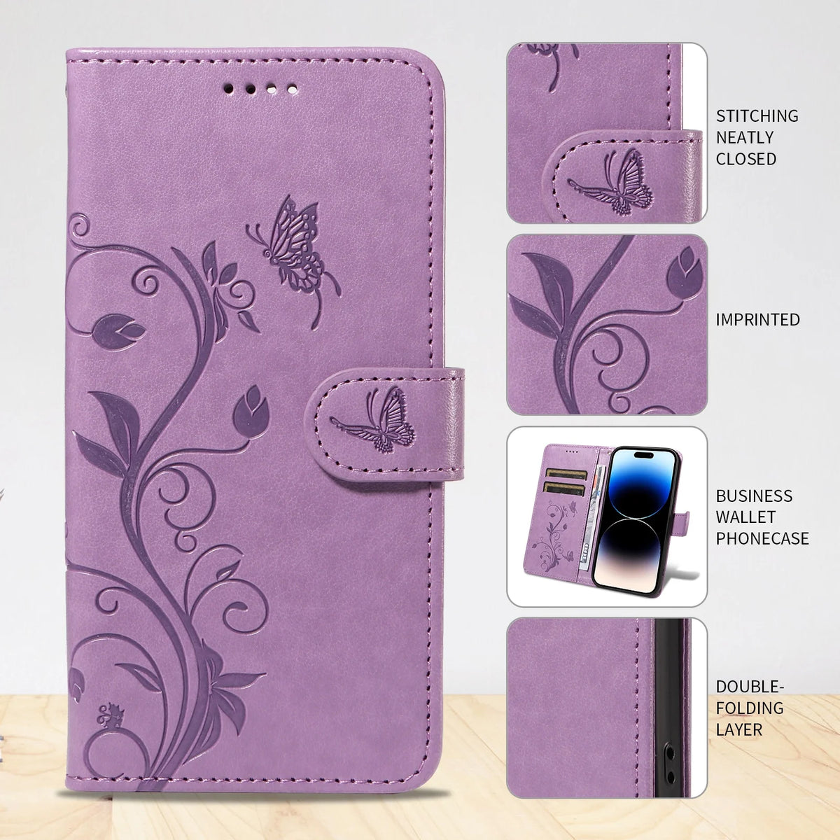 Butterfly Flower Vine Case For Samsung Galaxy S26 S25 Edge S24 S23 S22 S21 S20 Ultra FE S10 Plus Flip Wallet Leather Phone Cover