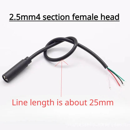 2.5mm 3.5mm 1/8'' Mono/Stereo Male Plug Female Jack Connector 2/3/4 Pole Pin AUX Extension Wire DIY Audio Headphone Repair Cable