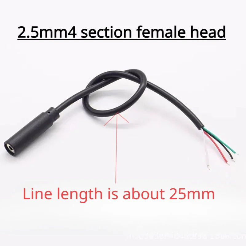 2.5mm 3.5mm 1/8'' Mono/Stereo Male Plug Female Jack Connector 2/3/4 Pole Pin AUX Extension Wire DIY Audio Headphone Repair Cable