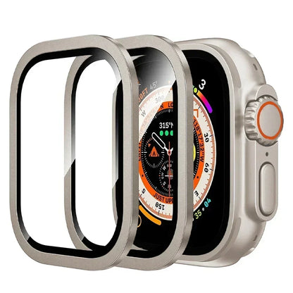 2PCS HD Metal Tempered Glass For Apple Watch Ultra 49mm Screen Protector Anti-Scratch Bumper Full Film for IWatch Ultra 49mm