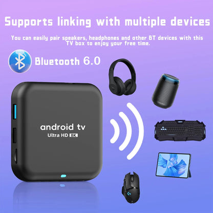 Smart TV Box 2026 Android 16 Q18 RK3518 Dual Wifi 5G Wifi6 Google Assistant 8K Video BT6.0 Netflix 8GB 128GB 256GB Media Player