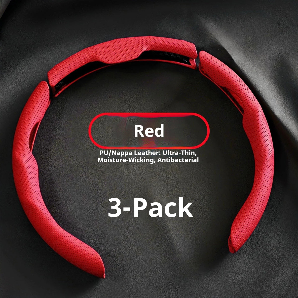 Car In Vehicle Nappa Leather Steering Wheel Cover Universal For Men And Women All Seasons Nonslip Sweatabsorbing Wearresistant
