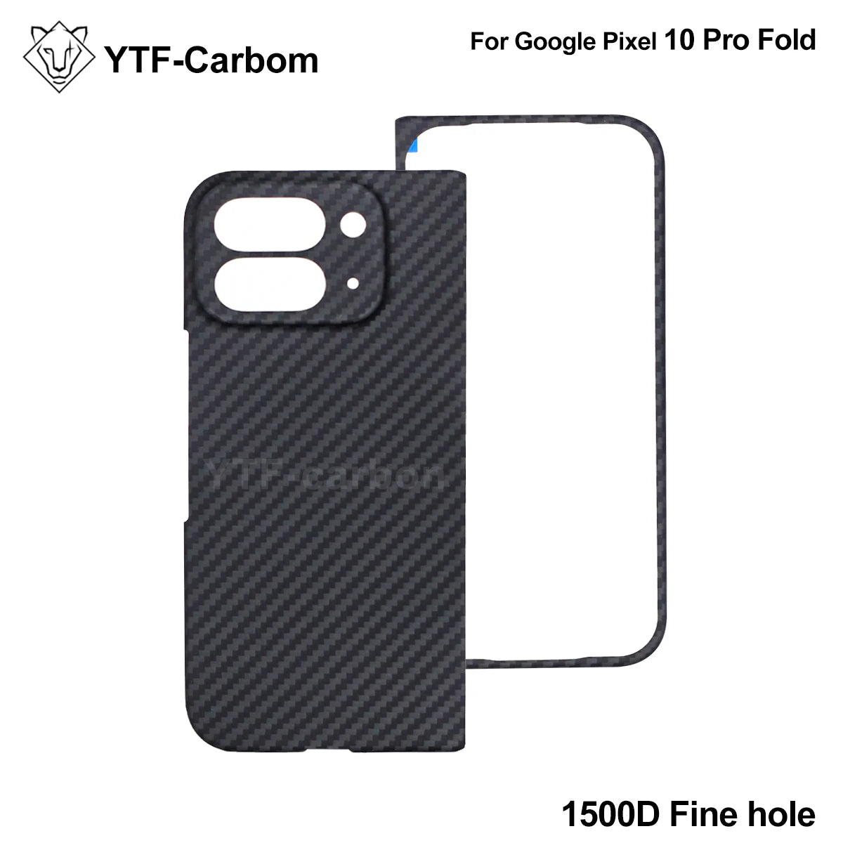 YTF-Carbon New Style for Google Pixel 9/10 Pro Fold Kevlar Carbon Fiber Hinge Protection Cover Ultrathin 11 Pro Fold Phone Case