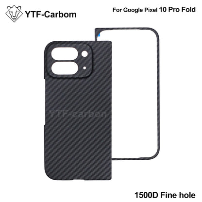 YTF-Carbon New Style for Google Pixel 9/10 Pro Fold Kevlar Carbon Fiber Hinge Protection Cover Ultrathin 11 Pro Fold Phone Case