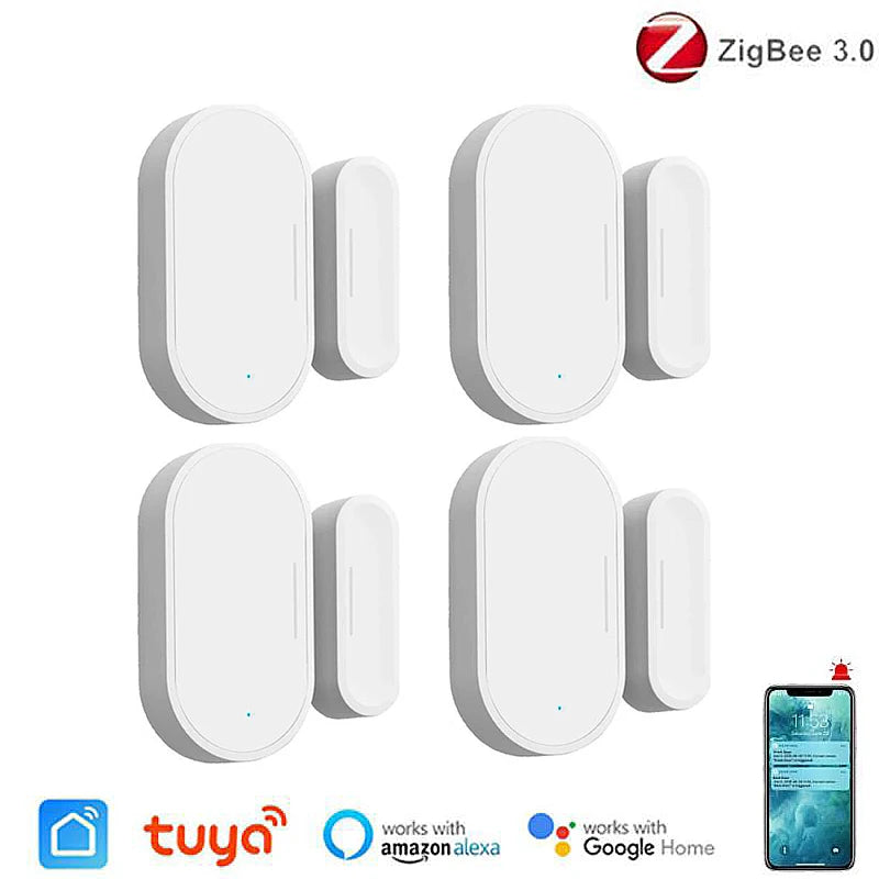 Tuya Smart Zigbee Door Sensor Door Open/Closed Detector Home Alarm Security Protection Smart Life Control Via Alexa Google Home