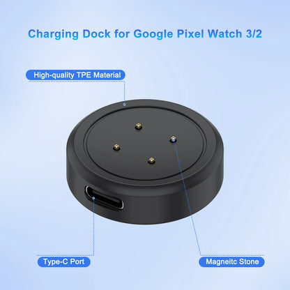 Smart Watch Charger For Google Pixel Watch 3/3XL/2 Replacement Charging Dock For Google Pixel Watch 2/3/3XL Charger With Lanyard