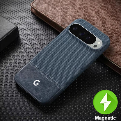 Premium PU Leather Splicing Texture Business Phone Case For Google Pixel 11 10 9 Pro XL 10A 8A For MagSafe Magnetic Cover Funda
