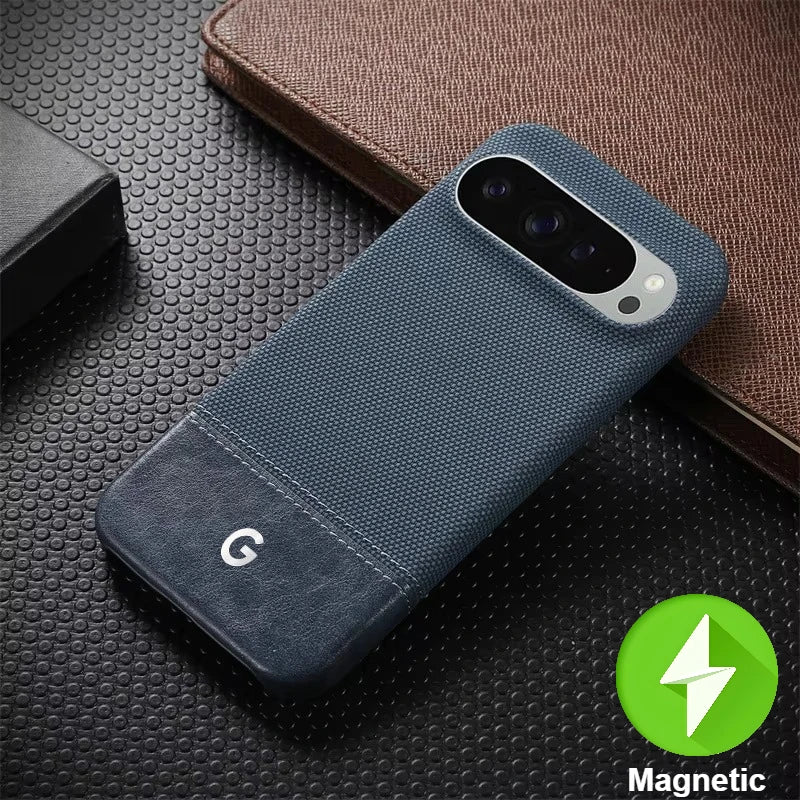 Premium PU Leather Splicing Texture Business Phone Case For Google Pixel 11 10 9 Pro XL 10A 8A For MagSafe Magnetic Cover Funda