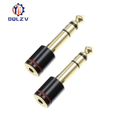 6.35mm Female Plug to 3.5mm Male 2Pole 3 Pole Connector Headphone Amplifier Audio Adapter Microphone AUX 6.3 3.5 mm Converter