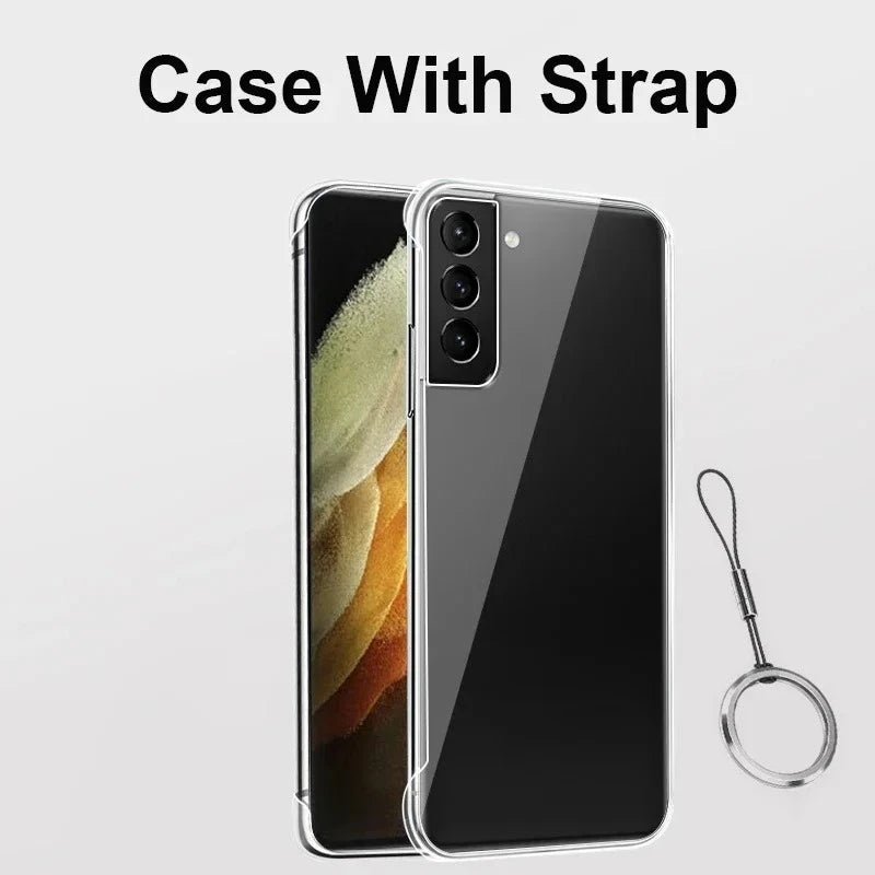 Slim Frameless Clear Phone Case For Samsung Galaxy S26 S25 S24 S23 S22 S21 S20 FE S10 S9 Note 20 Ultra 10 Plus Hard PC Cover
