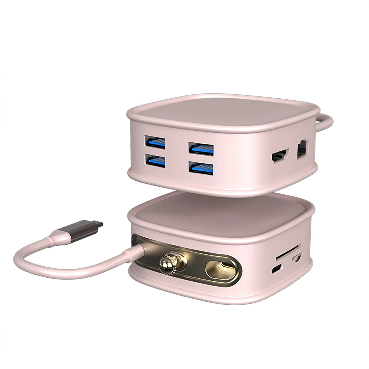 USB C HUB Type C Adapter 10 in 1 To 4K HDMI-compatible Adapter with RJ45 SD/TF Card Reader Fast Charge For Macbook Air USB C HUB