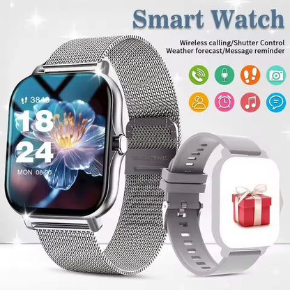 2026 New Smart Watch Bluetooth Call Fitness Tracker Heart Rate Sleep Record Outdoor Sport Watch for Android/IOS Men Women HT30