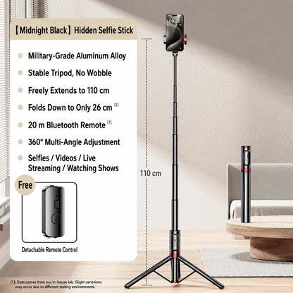 Selfie Stick Wireless Tripod Stand Bluetooth Remote Extendable Tripod for iPhone Mobile Phone Live Streaming