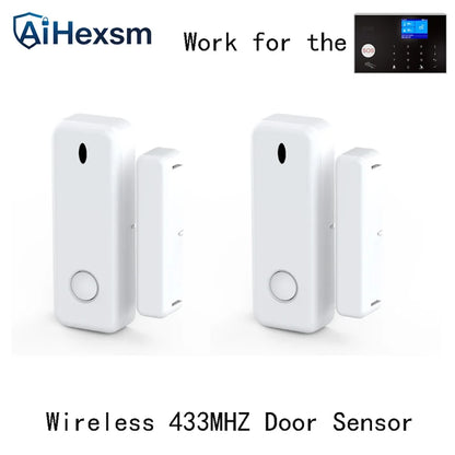 Door Sensor 433MHz Wireless Smart Alarm Security System Switch Signal Window Door Connect to GSM WIFI G30 G12 PG103 Alarm Host