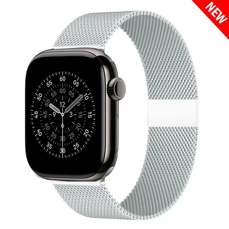 Milanese loop strap For Apple Watch band 11 46mm 44mm 40mm 41mm 42mm 45mm bracelet iwatch series 10 8 7 6 5 4 SE 9 Ultra 3 49mm
