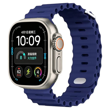 Ocean Silicone strap For Apple Watch Ultra 4 3 2 1 Band 49mm 12 11 10 9 8 7 46mm 45mm 41mm band iWatch 6 5 4 SE3 44mm 40mm 42mm