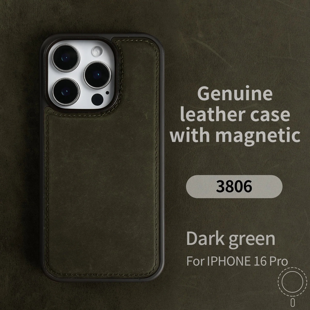 Vintage Magnetic Crazy Horse Genuine Leather Case For iPhone 16 Pro Max 17 15 13 14 12 Cover Retro Back Cases Protective Fundas