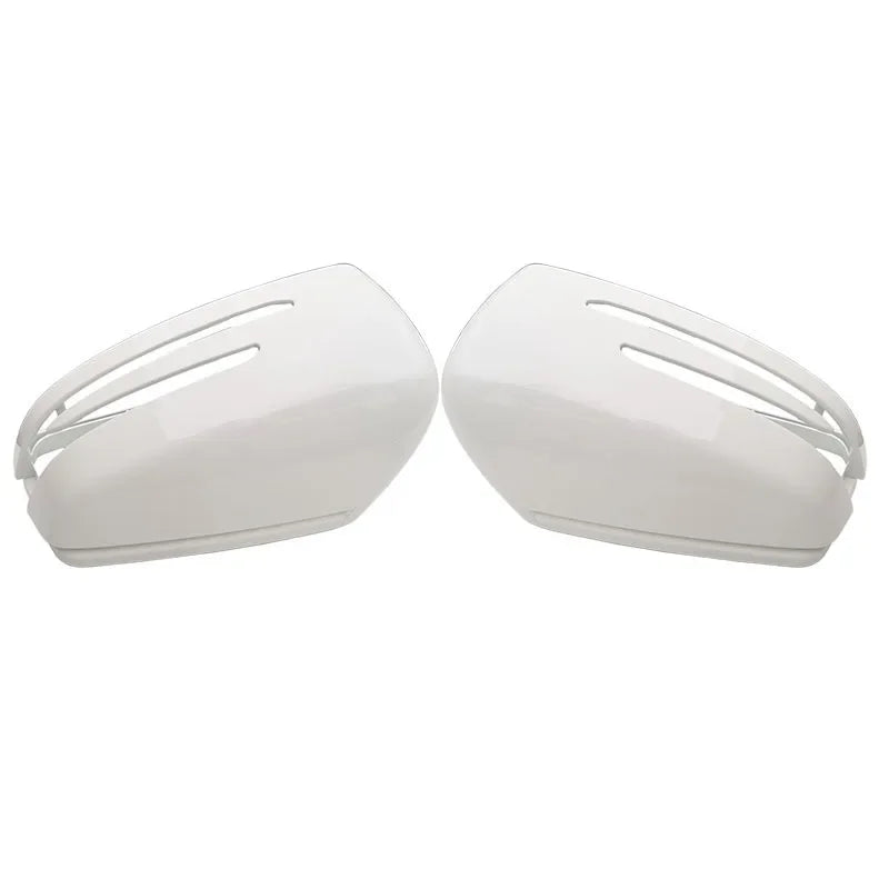 White Side Wing Mirror Cap Covers For Mercedes Benz W212 W204 C E S Class W176 W246 C117 X156 X204 W221 C218 A B CLA GLA GLK