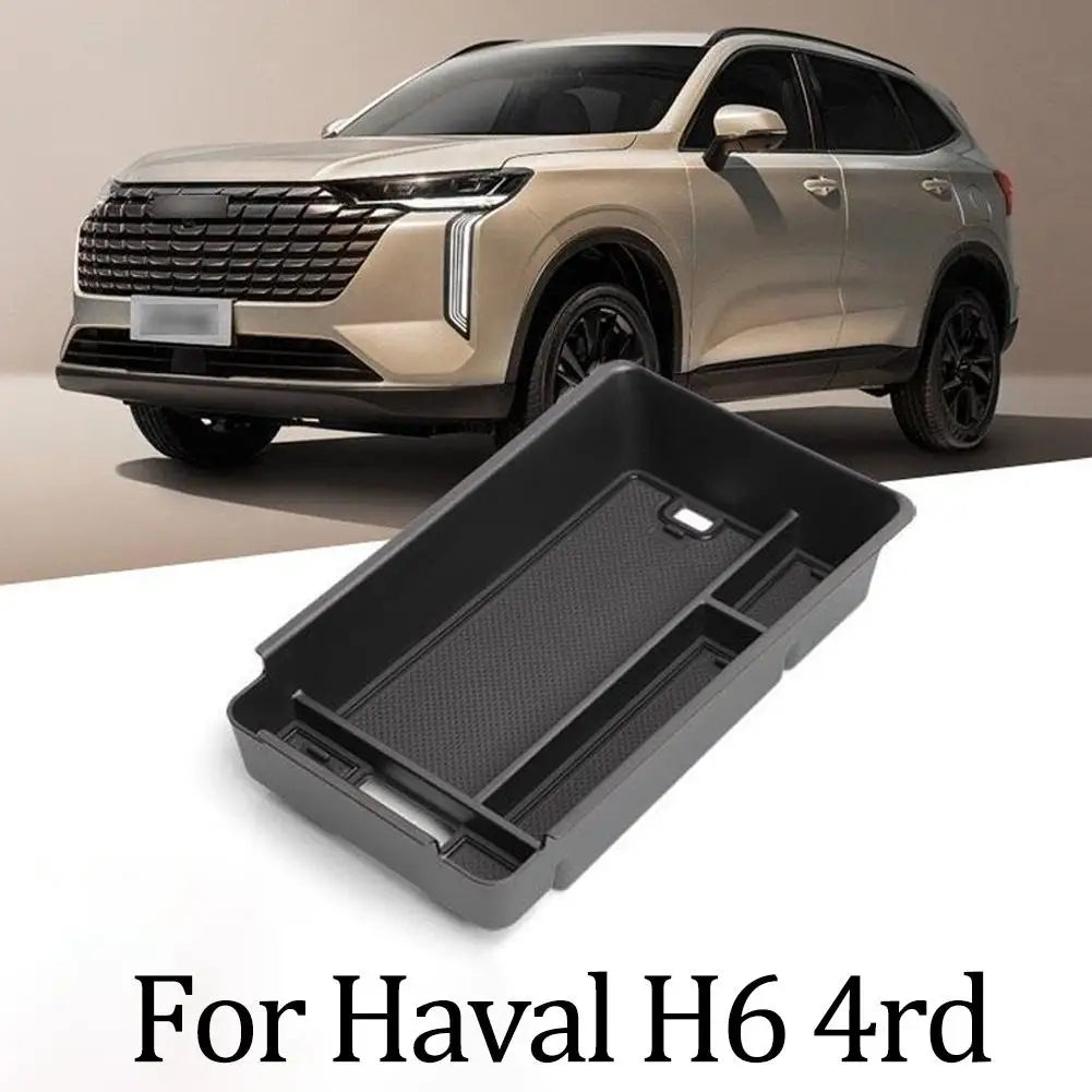 For Haval H6 2025 2026 Center Armrest Storage Box Central Console Organizer Tray Container Interior Tidying Auto Accessories