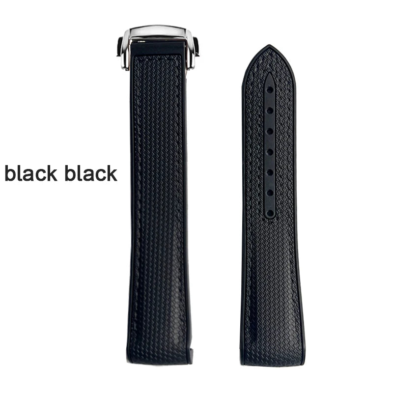 Strap for Omega X Swatch Joint MoonSwatch 20mm Curved End Silicone Rubber Band for Seamaster 300 Waterproof Sport Watch Bracelet