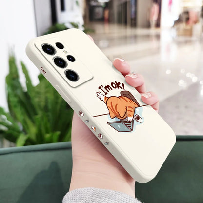 Working Cats Phone Case For Samsung Galaxy S25 S24 S23 S22 S21 S20 S10 S10E Ultra Plus FE Note 20 Ultra Plus Cover