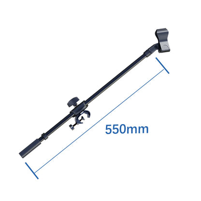 Metal Microphone Stand Adjustable Boom Arm Stands Heavy Duty Mic Clip Phone Holder Extension Bracket 55CM