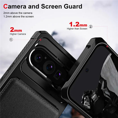New PU Leather Flip Wallet Card Slot Bag Stand Back Case for Google Pixel 10 A 9 8 7 Pro XL A Shockproof Protective Phone Cover