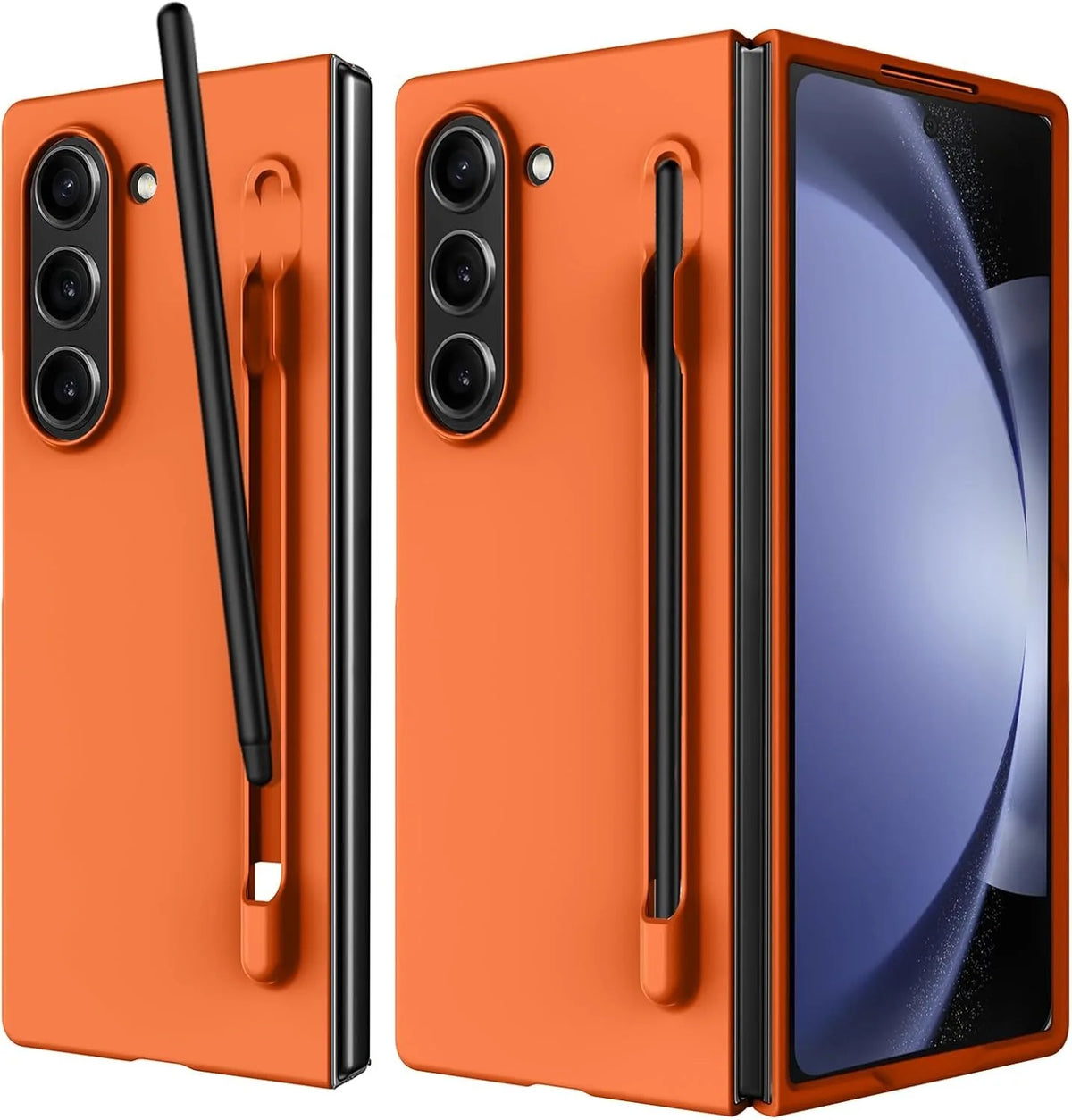 Luxury Skin Feeling PC Hard Case for Samsung Galaxy Z Fold 8 Ultra 7 6 5 4 3 with S Pen Slot and Pen Ultra-thin Shockproof Cover