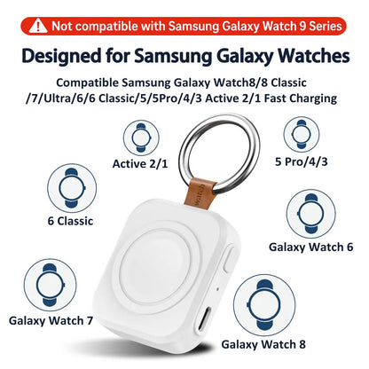 Magnetic Wireless Portable Watch Type C Fast Charger for Samsung Galaxy Watch 8/8 Classic/Ultra/5/4 Pro/4/3 Active Fast Charging