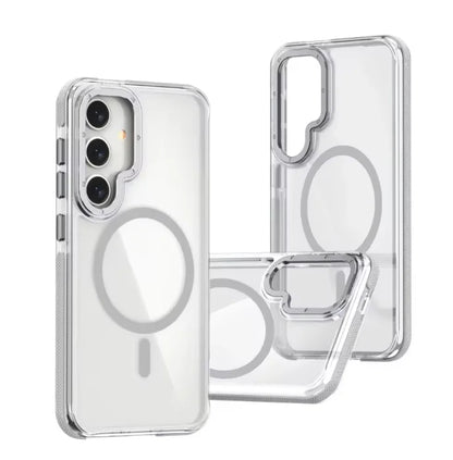 Magnetic Clear Case for Samsung Galaxy A57 A37 A56 A55 A54 A53 A36 A35 A26 A16 A17 A07 A06 4G 5G Metal Lens For MagSafe Cover