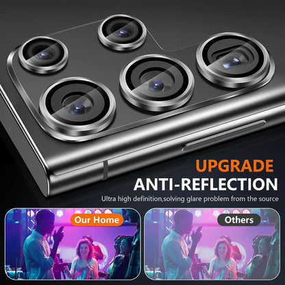 Metal Ring Glass Camera Lens Protector for Samsung Galaxy S26 S25 Ultra S24 S23 Plus S26Ultra S26Plus S26+ Camera Screen Cover