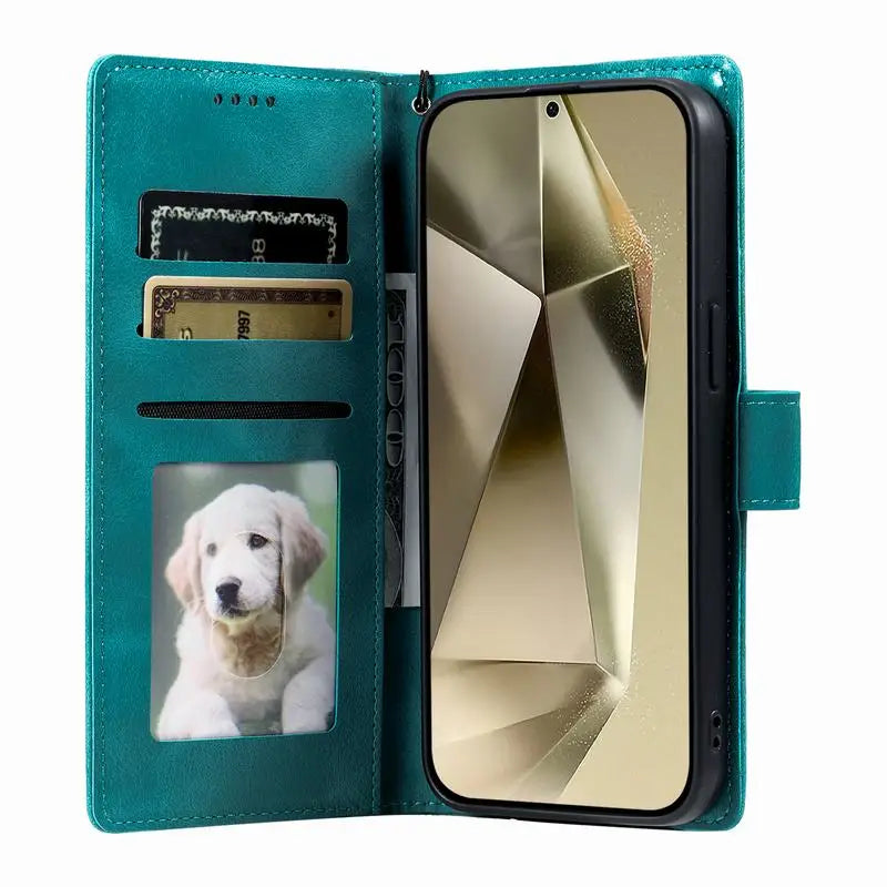 S26 S25 S24 S23 S22 S21 S20 Ultra S10 S9 S8 Plus FE Case For Samsung Galaxy Note 20 10 9 8 Leather Wallet Phone Cover
