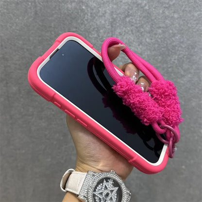 Luxury Heavy Duty Ring Holder Lanyard Case for iPhone 17 18 ProMax PC TPU Armor Cover for iPhone 11 12 13 14 15 16 Pro Max Plus