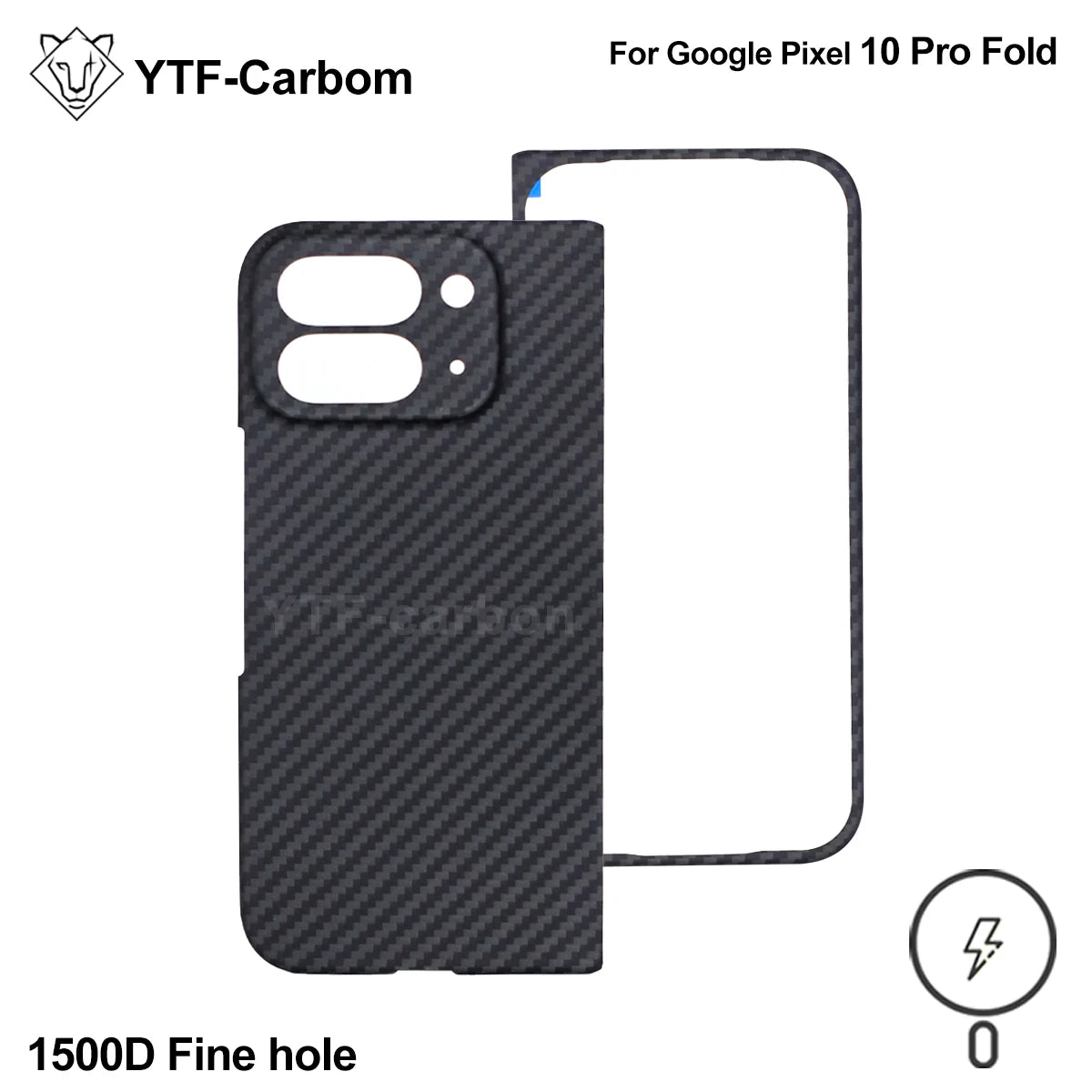 YTF-Carbon New Style for Google Pixel 9/10 Pro Fold Kevlar Carbon Fiber Hinge Protection Cover Ultrathin 11 Pro Fold Phone Case