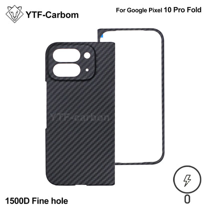 YTF-Carbon New Style for Google Pixel 9/10 Pro Fold Kevlar Carbon Fiber Hinge Protection Cover Ultrathin 11 Pro Fold Phone Case
