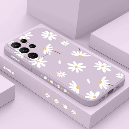 Plain Daisies Phone Case For Samsung Galaxy S24 S23 S22 S21 S20 Ultra Plus FE S10 S9 S10E Note 20 Ultra 10 9 Plus Cover