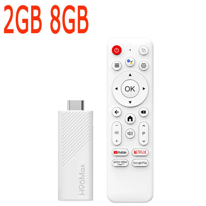 Android TV Stick H96 Max H313 Allwinner Quad Core 4K Wifi6 BT Voice Assistant Remote Control Media Player Smart TV Box