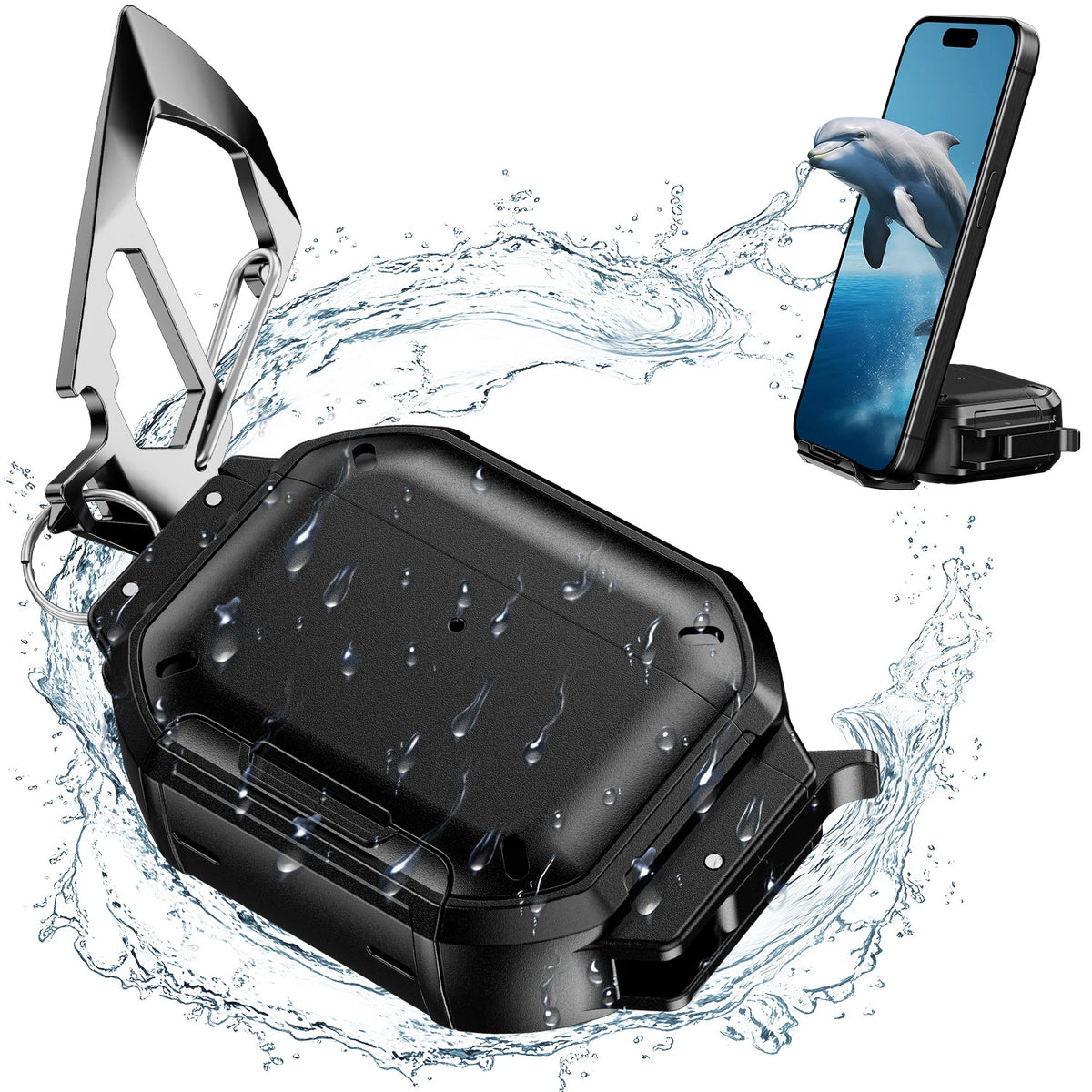 2026 for AirPod 5  Waterproof Case with Lock Sturdy Rugged Case Shockproof Headphone Case for AirPods Pro 3/4/5 Earbuds Cases