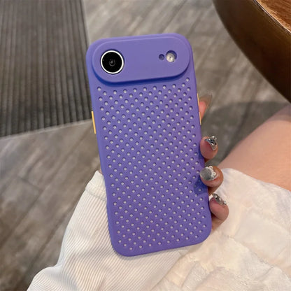 Heat Dissipation Breathable Cooling Phone Case For iPhone 17 Air 16 16e 15 14 13 12 Mini 11 Pro Max Plus Soft Silicone Cover