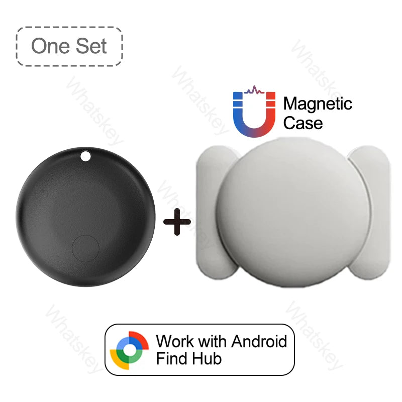 1-4PCS Mini GPS Locator Android Anti-Lost Alarm Google Find Hub Wallet Key Smart Tag with Strong Magnetic Suction Silicone Shell