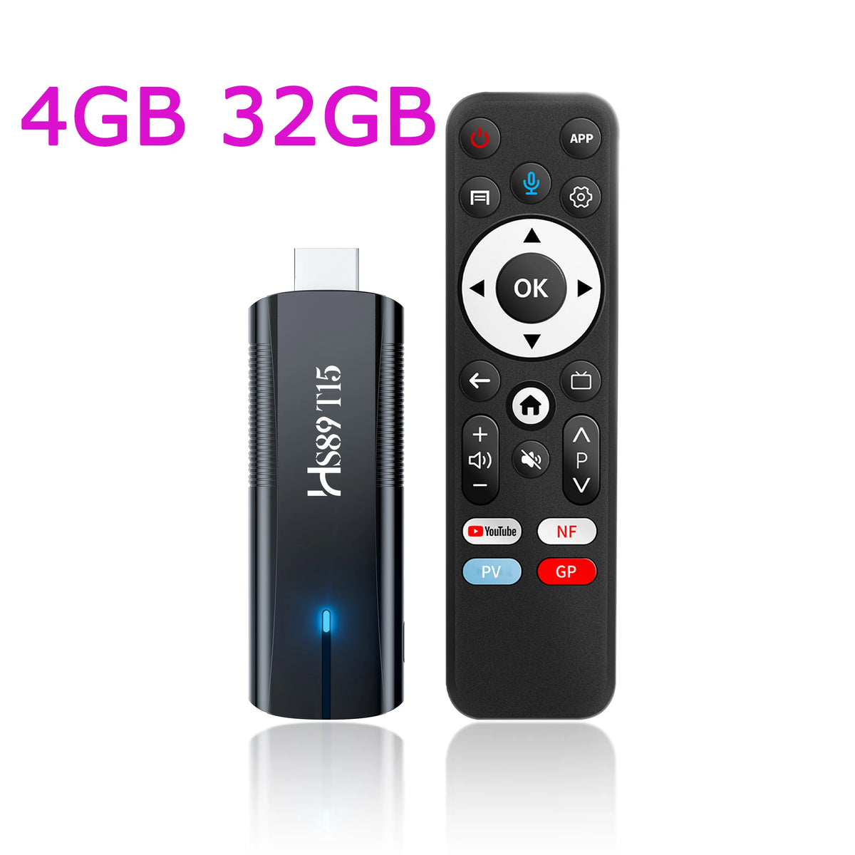 HS89 T15 RK3539 Android 14.0 TV Stick YouTube Certification 4K HDR10 BT Voice Assistant Remote Wifi6 BT5.4 Smart TV Box