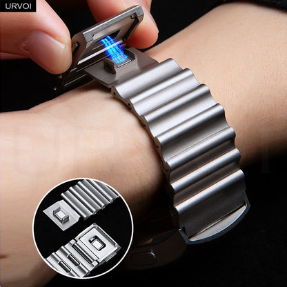 URVOI Ocean Strap For Galaxy Watch Ultra 2 1 2025 47mm 316L Stainless Steel Band Magnetic Clasp DLC Coating Quick Fit Watchband