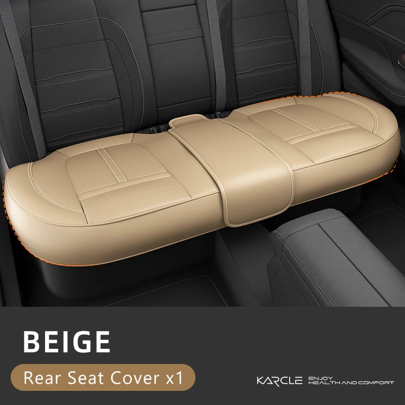 PU Leather Car Seat Cover Full Set 360°Surrounded Bottom Adjustable Back Seat Pad Waterproof Front Seat Cushion Car Accessories