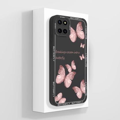 For Samsung Galaxy Note 10 Lite Case Butterfly Back Covers For Samsung Note10 Lite 10Lite Soft Liquid Silicone Phone Housing