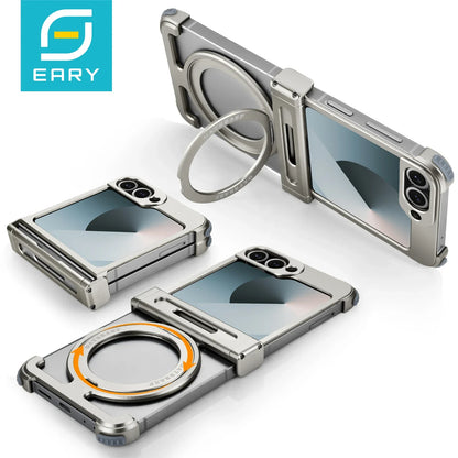 Eary for Samsung Galaxy Z Flip 8 7 6 Case for MagSafe 360° Rotatable Magnetic Kickstand Ultra-Thin Shockproof Protective Cover
