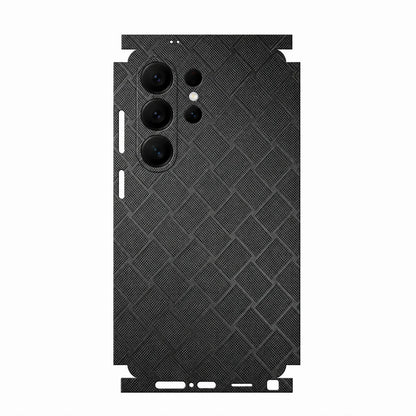 Full Wrap Faux Leather Back Skin for Samsung Galaxy S26 S25 Ultra Plus S24 S23 Anti Scratch Rear Protective Film Sticker