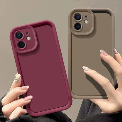 Candy Color Soft TPU Case For iPhone 17 17e 16 14 15 Pro Plus 13 12 11 Pro Max 16e Shockproof Silicone Phone Cover Fundas